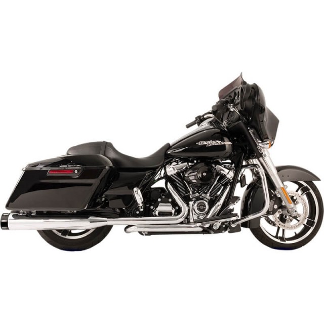 SCARICHI S&S EL DORADO TRUE DUAL CROMATO THRUSTER NERO HARLEY TOURING 2017-2020 - LATO
