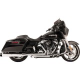 SCARICHI S&S EL DORADO TRUE DUAL CROMATO THRUSTER NERO HARLEY TOURING 2017-2020 - LATO