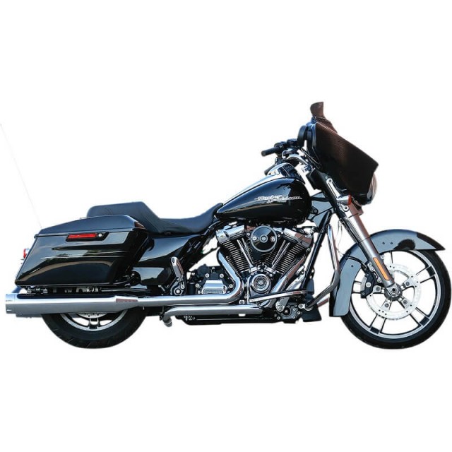 SCARICHI S&S EL DORADO TRUE DUAL CROMATO TRACER HARLEY TOURING 2017-2020 - LATO