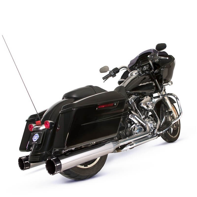 SCARICHI S&S EL DORADO TRUE DUAL CROMATO TRACER NERO HARLEY TOURING 2009-2016