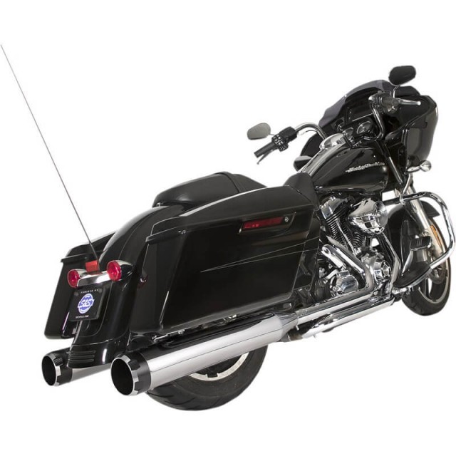 S&S EL DORADO TRUE DUAL CHROME THRUSTER BLACK HARLEY TOURING 2009-2016