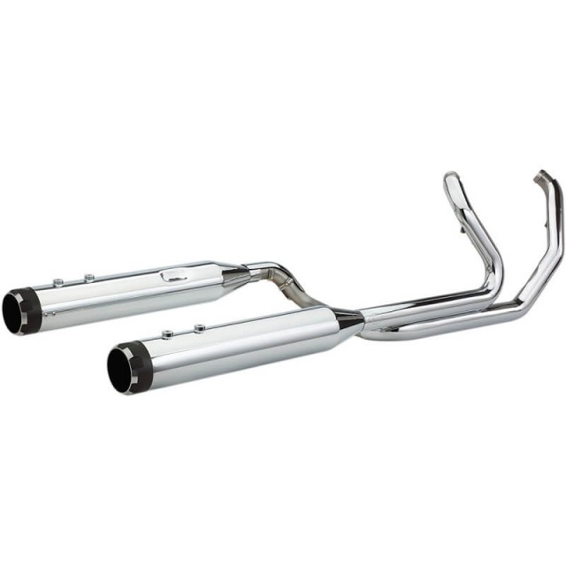 S&S EL DORADO TRUE DUAL CHROME THRUSTER BLACK HARLEY TOURING 2009-2016 - SCARICHI
