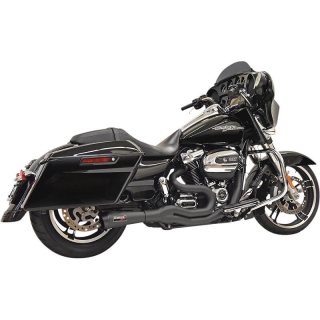 SCARICHI BASSANI XHAUST ROAD RAGE III 2 IN 1 NERO MID HARLEY TOURING 2017-2020