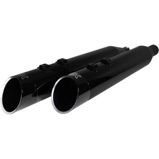 KHROME WERKS SLIP-ON HP-PLUS 4,5” OBSIDIAN MUFFLER EDGE END CAP TOURING 17-22
