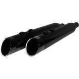 KHROME WERKS SLIP-ON HP-PLUS 4,5” OBSIDIAN MUFFLER EDGE END CAP TOURING 17-22