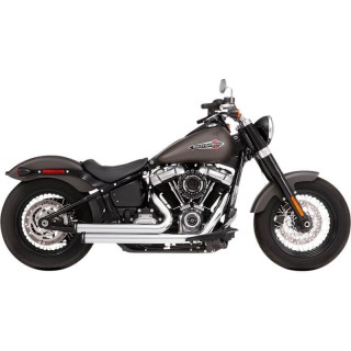 SCARICHI RINEHART RACING 2 IN 2 CROMATI NERI HARLEY DAVIDSON SOFTAIL 2018-2022