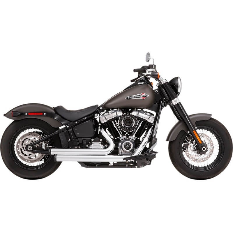 SCARICHI RINEHART RACING 2 IN 2 CROMATI NERI HARLEY DAVIDSON SOFTAIL 2018-2022