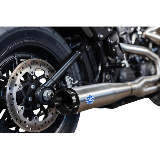 S&S SUPERSTREET 2-IN-1 STAINLESS STEEL EXHAUST SYSTEM HARLEY SOFTAIL 2018-2021 - END CAP