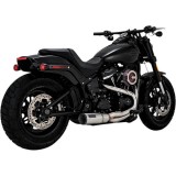 VANCE HINES HI-OUTPUT 2-INTO-1 SHORT STAINLESS STEEL EXHAUST HARLEY SOFTAIL 18-21