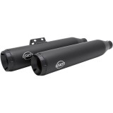 S&S GRAND NATIONAL SLIP-ON RACE BLACK MUFFLERS HARLEY SOFTAIL 2018-2020 - MUFFLERS