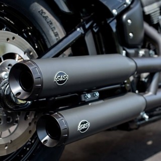 TERMINALI S&S GRAND NATIONAL SLIP-ON CON CATALIZZATORE NERI SOFTAIL 2018-2020