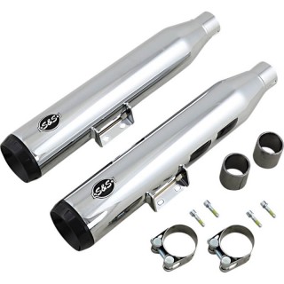 TERMINALI S&S GRAND NATIONAL SLIP-ON CATALIZZATORE CROMATI SOFTAIL HERITAGE-DELUXE 18-20