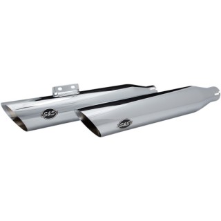 TERMINALI S&S SLIP-ON SLASH-CUT RACE CROMATI HARLEY DAVIDSON SOFTAIL 2018-2020