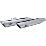 S&S SLIP-ON SLASH-CUT RACE CHROME MUFFLERS HARLEY DAVIDSON SOFTAIL 2018-2020