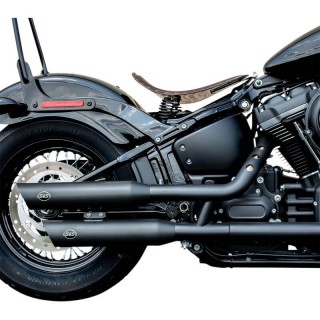 TERMINALI S&S SLIP-ON SLASH-CUT CATALIZZATORE NERI HARLEY DAVIDSON SOFTAIL 18-20