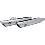 S&S SLIP-ON SLASH-CUT CATALYTICS CHROME MUFFLERS HARLEY DAVIDSON SOFTAIL 18-20