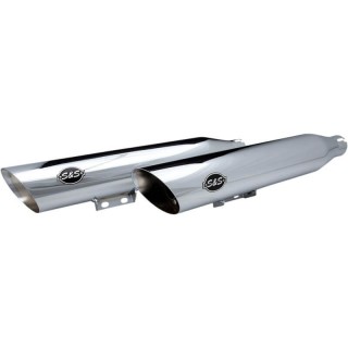 TERMINALI S&S SLIP-ON SLASH-CUT CATALIZZATORE CROMATI SOFTAIL HERITAGE-DELUXE 2018-2020