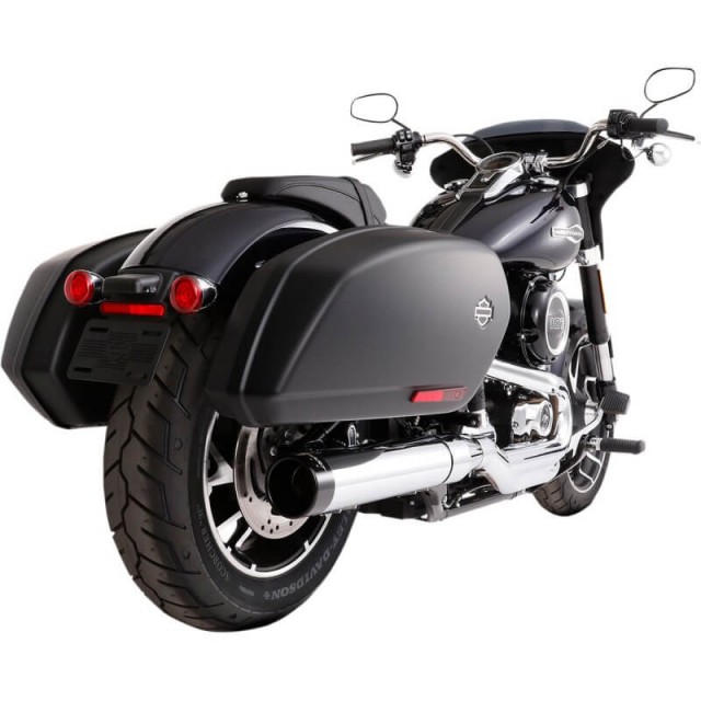 TERMINALE RINEHART RACING SLIP-ON 4" CROMATO NERO HARLEY SOFTAIL SPORT GLIDE 2018-2020 - FONDELLO