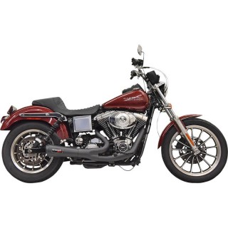 SCARICHI BASSANI XHAUST ROAD RAGE THE RIPPER SHORT 2 IN 1 NERI DYNA SUPER GLIDE 91-05