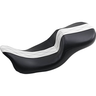 SELLA LE PERA MAVERICK DADDY LONG LEGS SEAT NERA BIANCA HARLEY TOURING 2008-2022