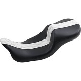 LE PERA MAVERICK DADDY LONG LEGS SEAT BLACK WHITE HARLEY TOURING 2008-2022