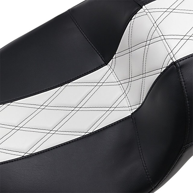 LE PERA MAVERICK DADDY LONG LEGS SEAT BLACK WHITE HARLEY TOURING 2008-2022 - BACKREST