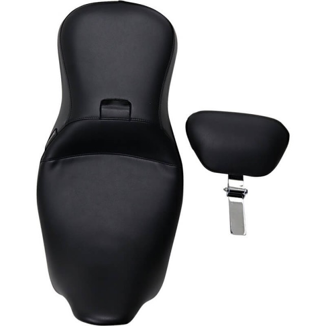 SELLA LE PERA 2-UP OUTCAST LISCIA CON SCHIENALINO HARLEY DAVIDSON TOURING 2008-2022 - SCHIENALE