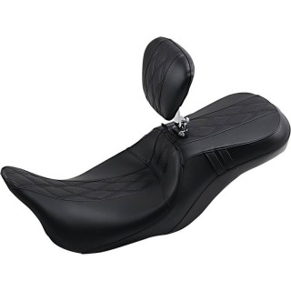 LE PERA 2-UP OUTCAST GT SEAT DOUBLE DIAMOND PERFORATED BACKREST TOURING 08-22