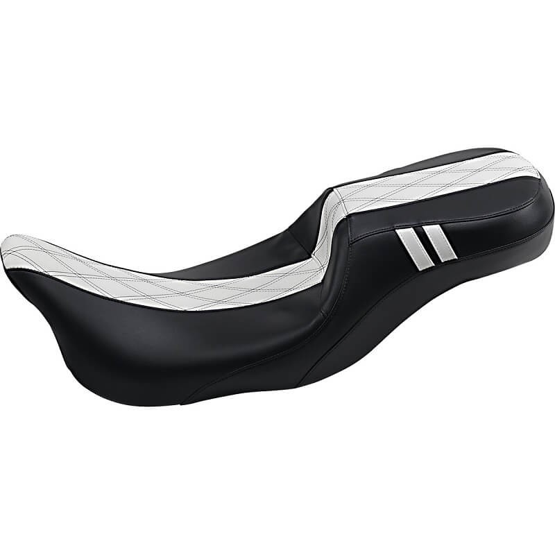 LE PERA 2-UP OUTCAST DADDY LONG LEGS DOUBLE DIAMOND WHITE SEAT TOURING 08-22