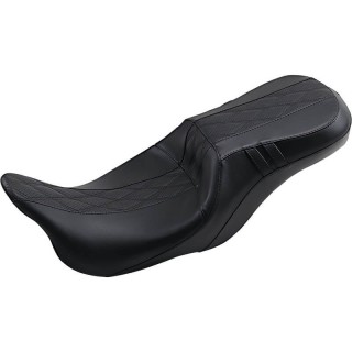 LE PERA 2-UP OUTCAST GT SEAT DOUBLE DIAMOND PERFORATED HARLEY TOURING 2008-2022