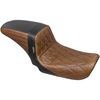 SELLA LE PERA KICKFLIP COMBO DIAMOND MARRONE NERO HARLEY DYNA 2006-2017