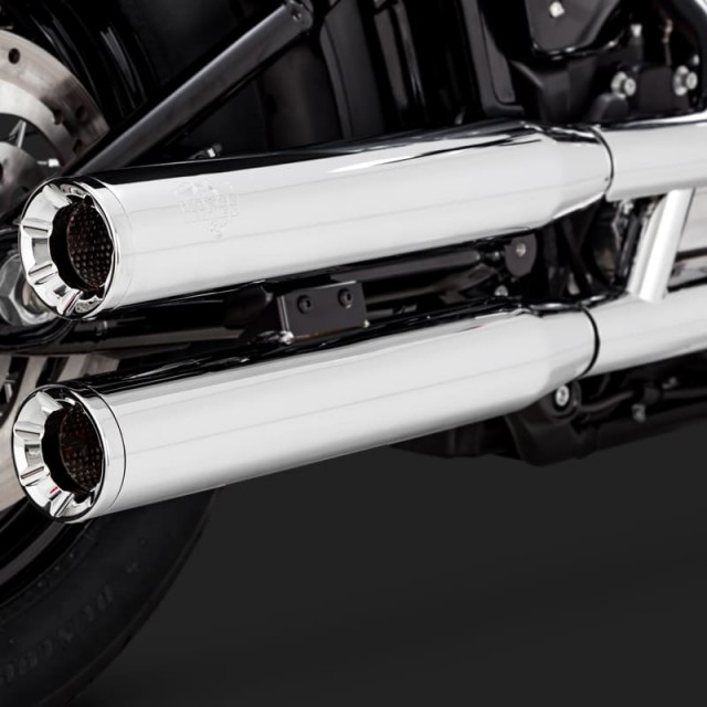 VANCE & HINES ELIMINATOR 300 SLIP-ONS MUFFLER CHROME HARLEY SOFTAIL 2018-2021