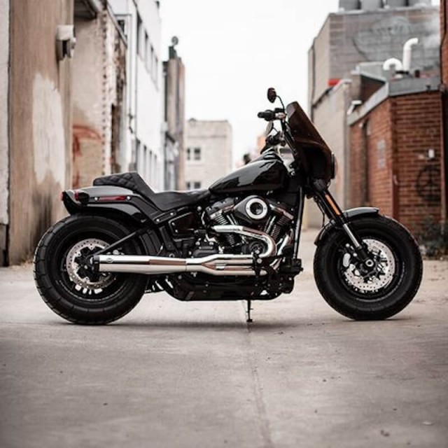 SCARICO S&S SUPERSTREET 2-IN-1 CROMO HARLEY SOFTAIL 2018-2021 - SIDE