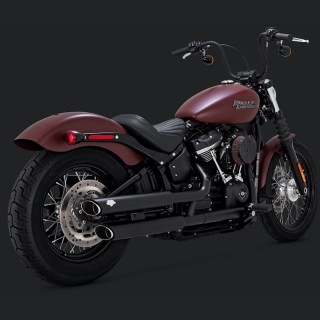TERMINALI VANCE HINES TWIN SLASH 3'' SLIP-ONS NERI HARLEY SOFTAIL 18-21