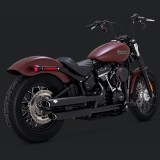 TERMINALI VANCE HINES TWIN SLASH 3'' SLIP-ONS NERI HARLEY SOFTAIL 18-21