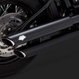 TERMINALI VANCE HINES TWIN SLASH 3'' SLIP-ONS NERI HARLEY SOFTAIL 18-21 - DETTAGLIO