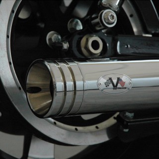 TERMINALI V-PERFORMANCE EURO 5 CROMATI SLIP-ON DOUBLE RING HARLEY SOFTAIL 21-22 - CAMPIONE