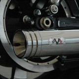 TERMINALI V-PERFORMANCE EURO 5 CROMATI SLIP-ON DOUBLE RING HARLEY SOFTAIL 21-22 - CAMPIONE