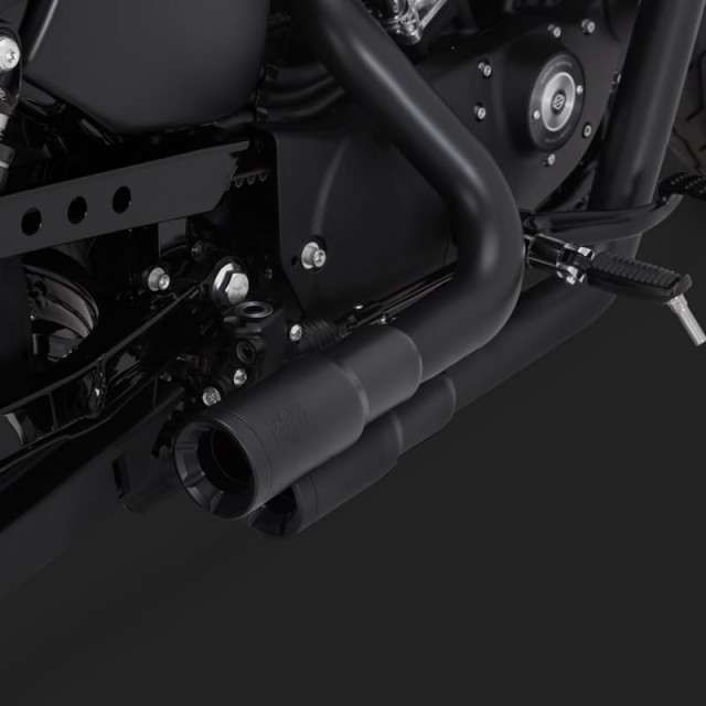 VANCE HINES MINI GRENADES BLACK HARLEY SPORTSTER XL 04-20 - DETAIL