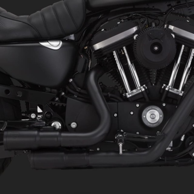 VANCE HINES MINI GRENADES BLACK HARLEY SPORTSTER XL 04-20 - DETAIL