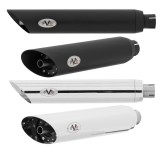 TERMINALI V-PERFORMANCE EURO 5 SLIP-ON SLASH CUT PER HARLEY DAVIDSON SOFTAIL 21-22 - NERI E CROMATI