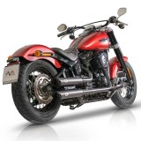 TERMINALI V-PERFORMANCE EURO 5 NERI SLIP-ON SLASH CUT PER HARLEY DAVIDSON SOFTAIL 21-22